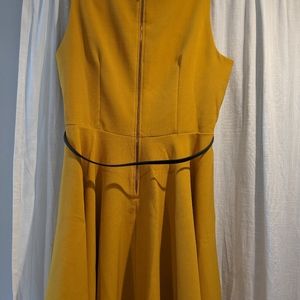 Yellow Closet London Belted Flared Dress